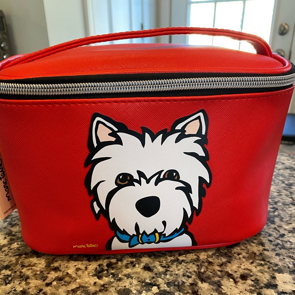NWT Marc Tetro Westie Cosmetic Bag